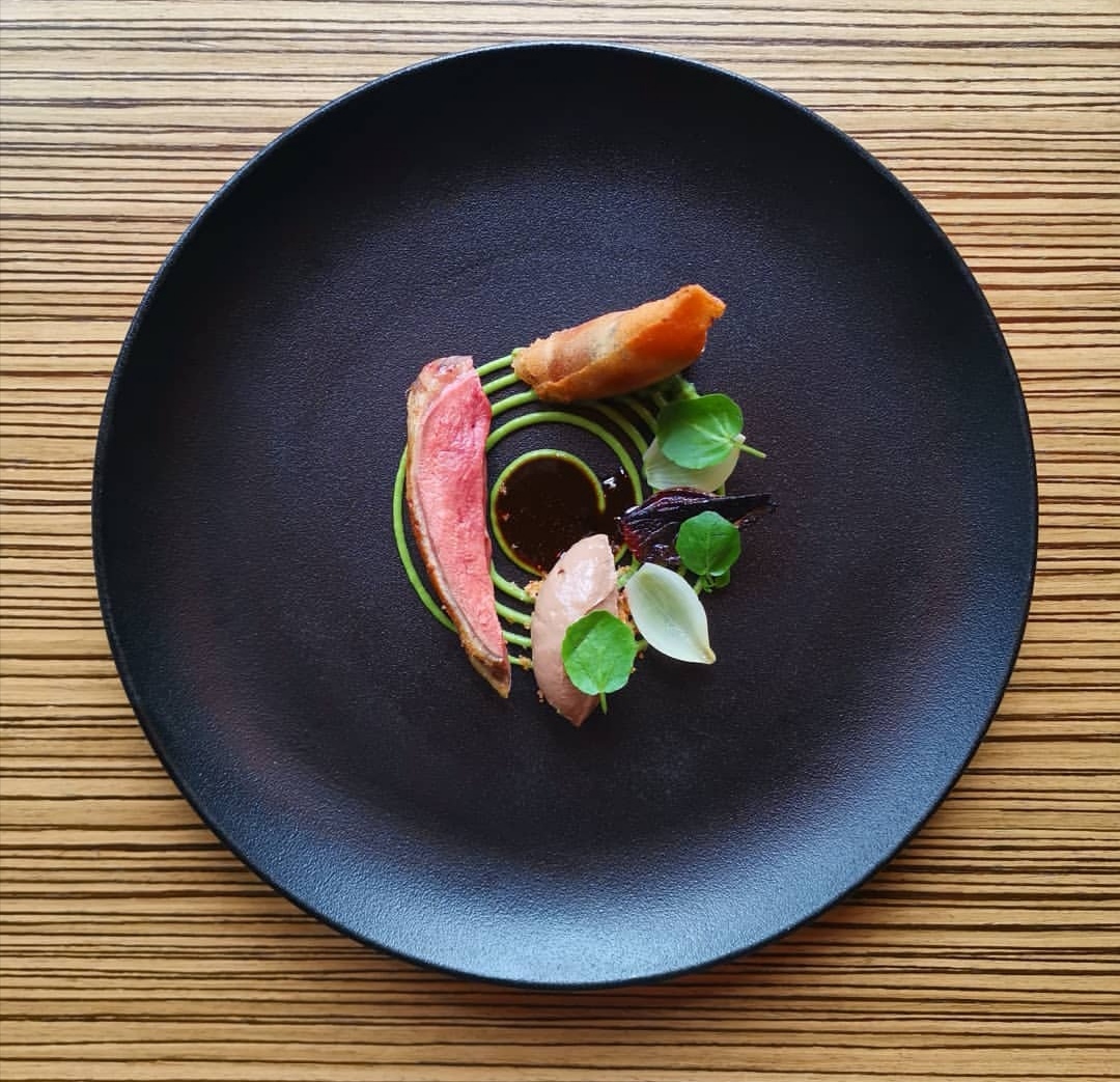 pigeon and watercress dish by steven edwards