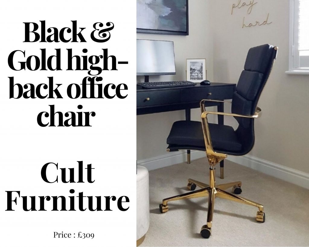 black and gold office chair