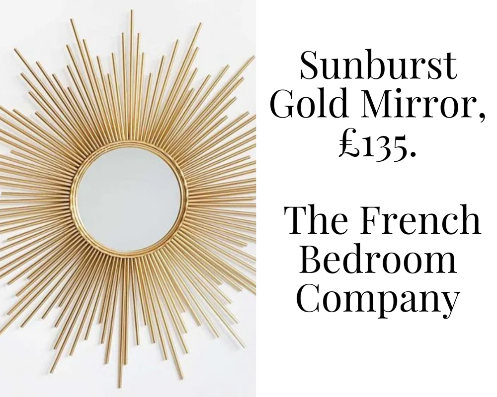 Sunburst Gold Mirror by The French Bedroom Company