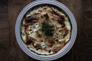 celeriac and potato gratin