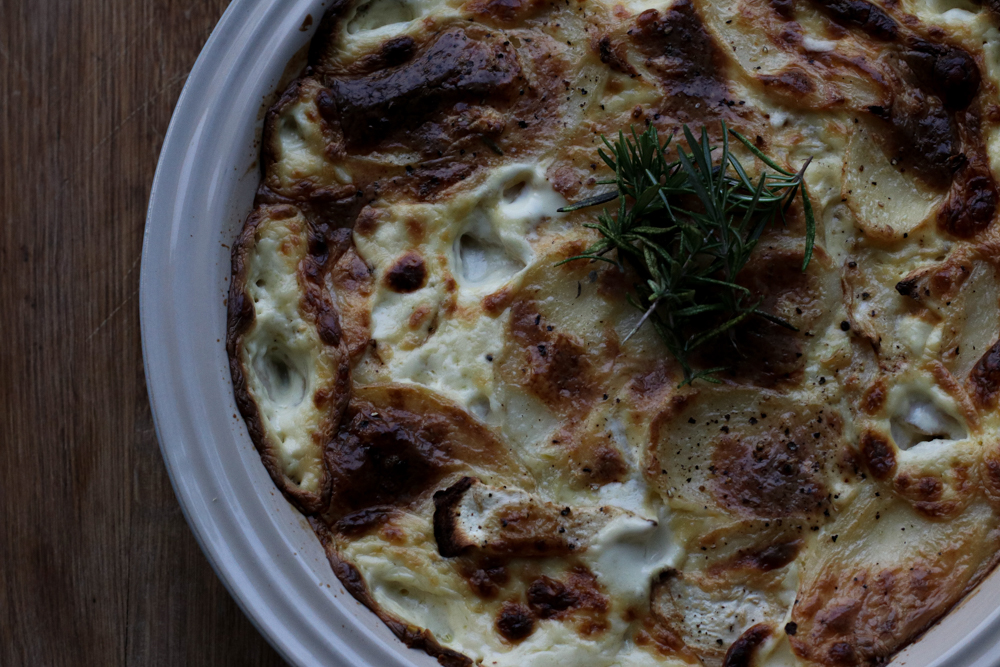 celeriac and potato gratin