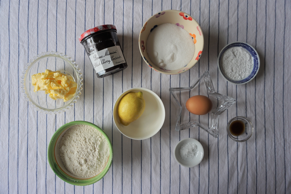 Cherry Linzer Biscuits Recipe