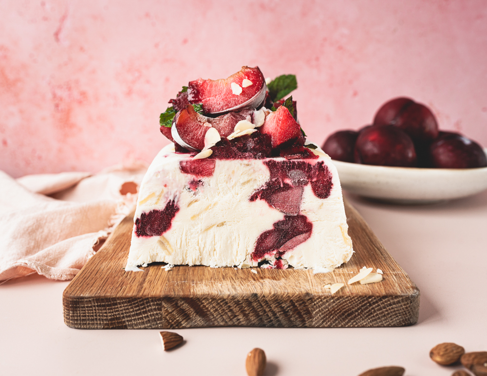 Plum & Almond Semifreddo