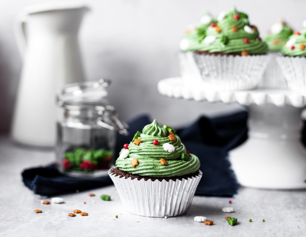 Christmas Tree Cupcakes 