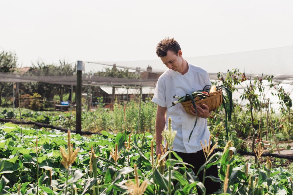 Chef sourcing homegrown produce